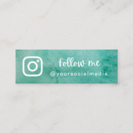 Grüne Farbe Folgen Sie dem QR-Code der Social Medi Mini Visitenkarte