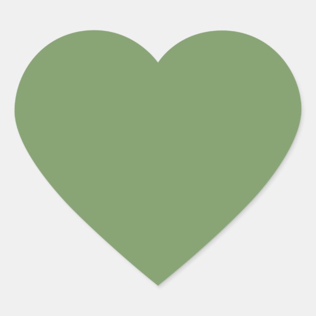 Grüne Farbe Herz-Aufkleber (Vorderseite)