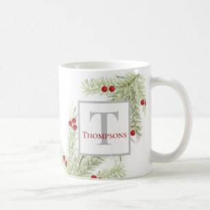 Grüne Farbe Moderne Weihnachtsfeier Kaffeetasse