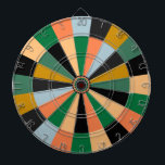 Grüne Farben und Orangefarbene Spielzimmer Dartscheibe<br><div class="desc">Farbenfrohe Dartboard für den klassischen Spielraum</div>