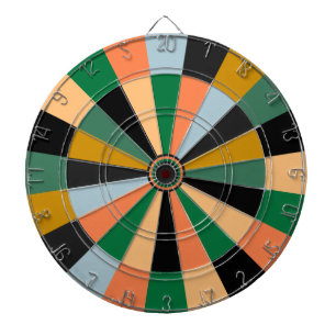 Grüne Farben und Orangefarbene Spielzimmer Dartscheibe