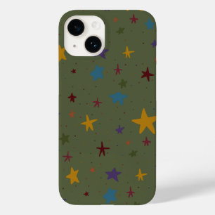 Grüne farbenfrohe Stern Handyhülle Case-Mate iPhone 14 Hülle