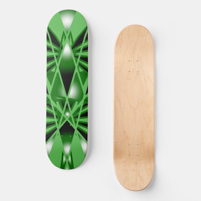 Grüne Farbfilterung Kunstaussicht Zeichnend Skateboard (Vorderseite)