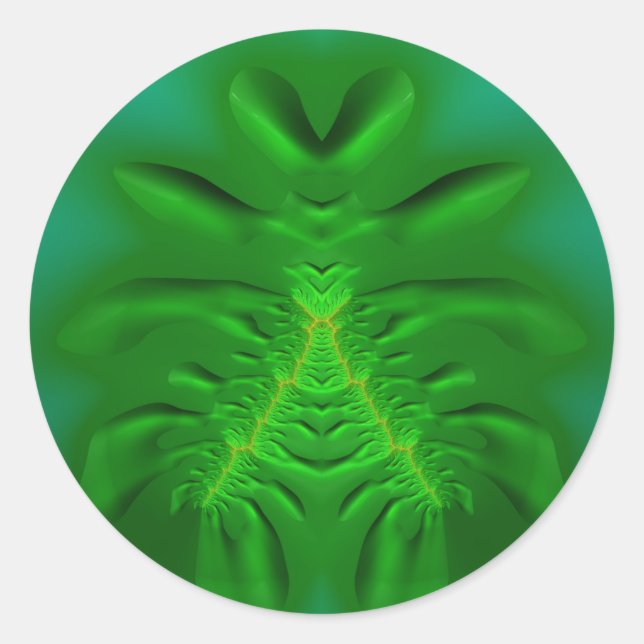 Grüne Farbtöne ~ Klassische Rundkleber Runder Aufkleber (Vorderseite)