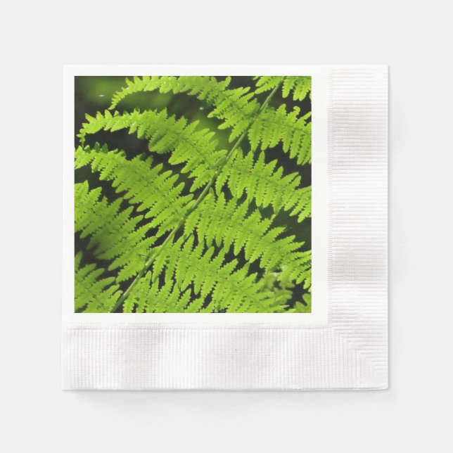 Grüne Farn Serviette (Vorderseite)