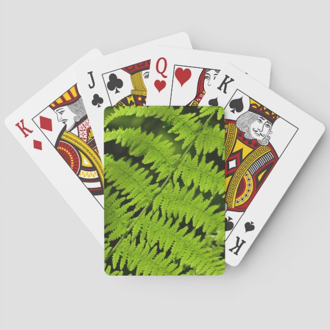 Grüne Farn Spielkarten (Rückseite)