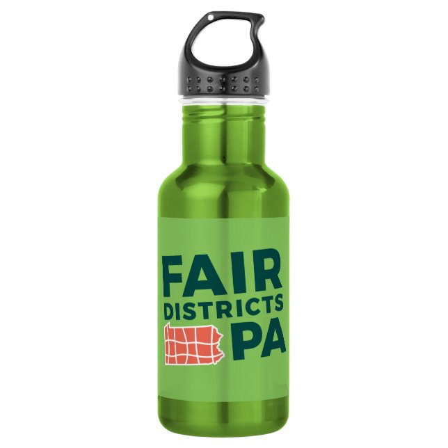 Grüne FDPA-Wasserflasche Edelstahlflasche (Vorderseite)