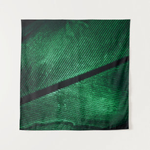 Grüne Feder, schöne Muster Textur. Wandteppich