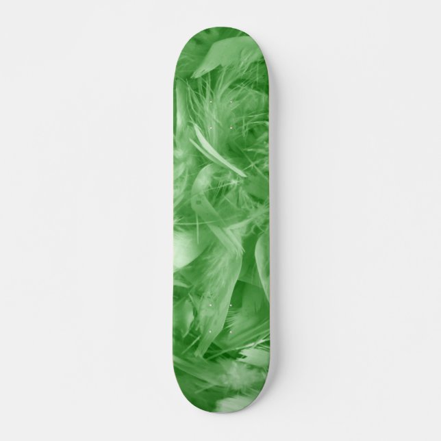 Grüne Federn Skateboard (Vorne)