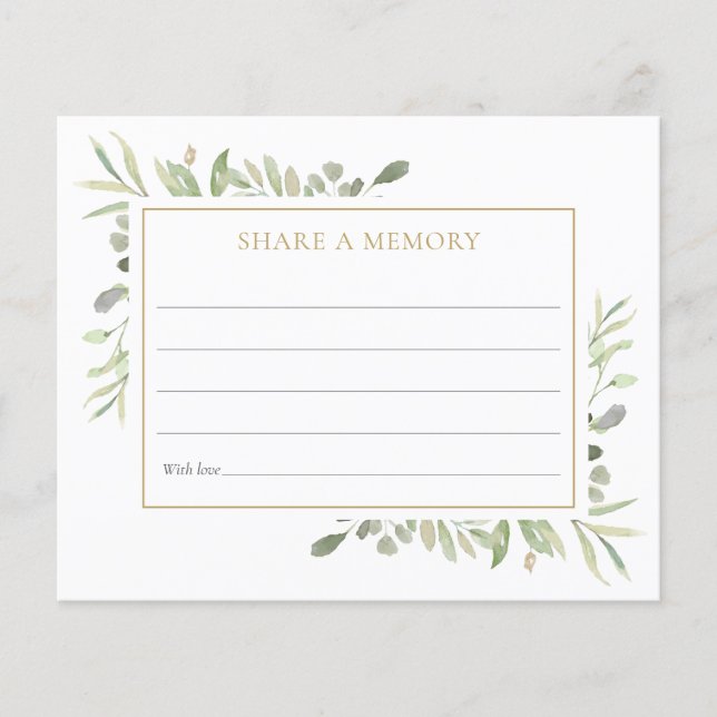 Grüne Feier des Lebens - gemeinsame Erinnerung (Vorderseite)