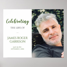 Grüne Feier des Lebens mit Foto feiern Poster