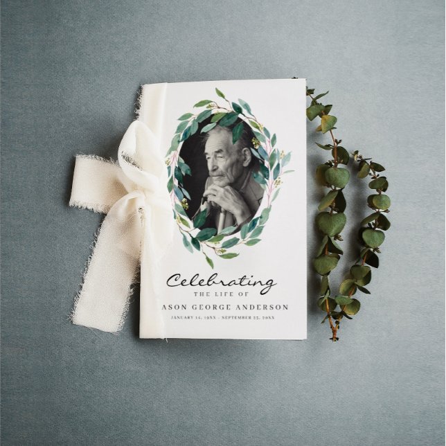 Grüne Feier des Programms zur Beerdigung des Leben Flyer (Von Creator hochgeladen)