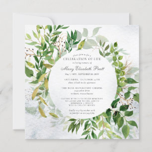 Grüne Feier zur Beerdigung des Lebens Einladung