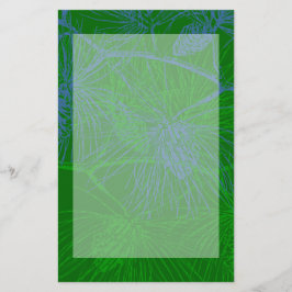 Grüne Feiertage Pine Muster Schlicht Stationierung Briefpapier