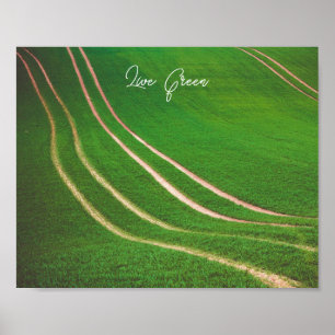 Grüne Felder Poster