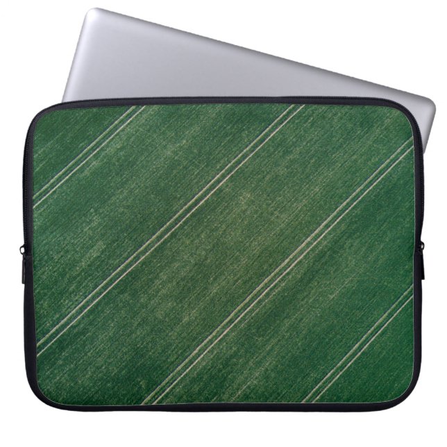 Grüne Fläche Laptopschutzhülle (Vorderseite)