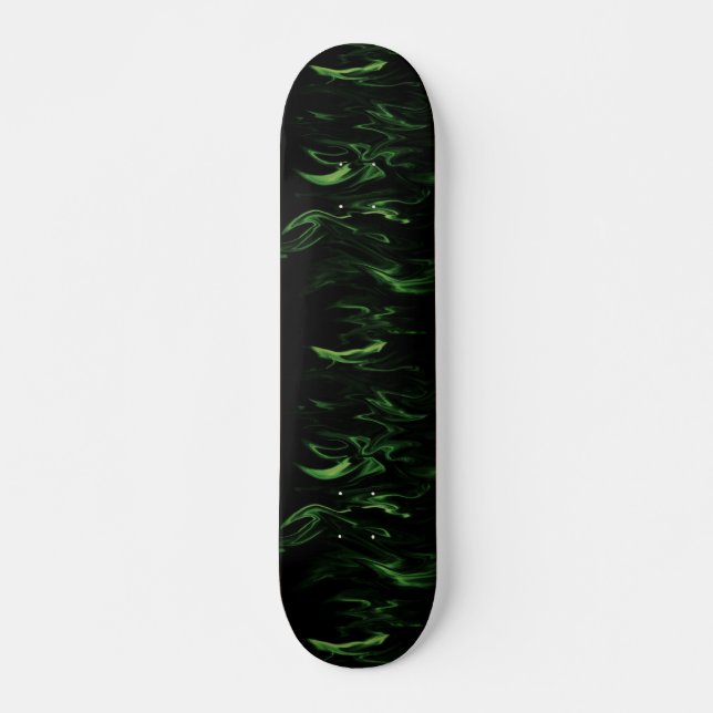 Grüne Flammen Skateboard (Vorne)