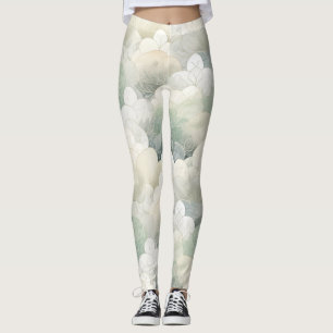Grüne florale Serenität Leggings