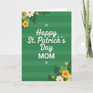 Grüne Florale St. Patricks Day Karte