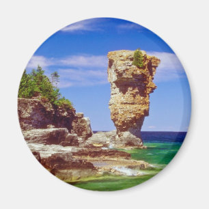 Grüne Flowerpot-Insel, Tobermory, Ontario-Blumen Magnet