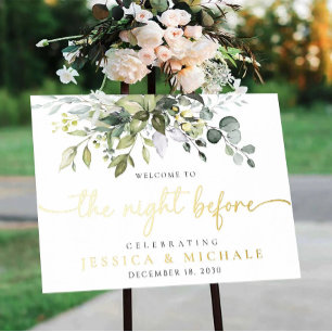 Grüne Foil Die Nacht vor dem Begrüßungszeichen Foliendrucke