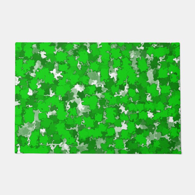 Grüne Foliage für abstrakte Kunstgestaltung Fußmatte (Vorderseite)
