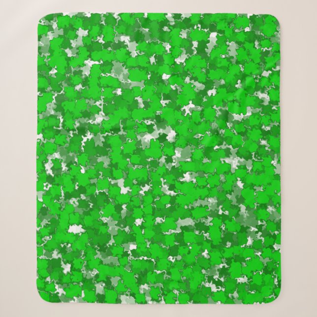 Grüne Foliage für abstrakte Kunstgestaltung Sherpadecke (Vorderseite)