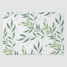 Grüne Foliage Muster elegant grün und weiß Seidenpapier
