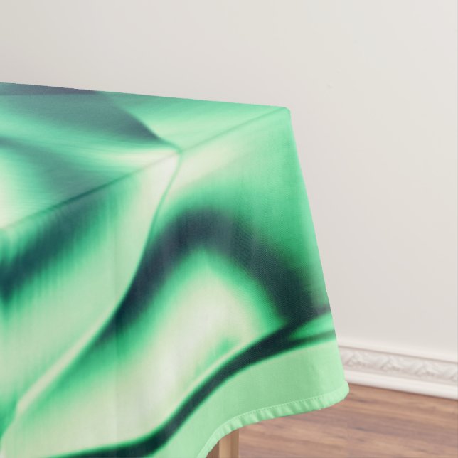 Grüne Formen aus Acryl, einige Minzfarben Tischdecke (Beispiel)