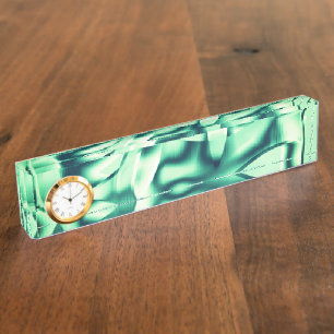 Grüne Formen aus Acryl, minzgrün Namensplakette