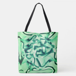 Grüne Formen aus Acryl, mit Pfefferminztönen Tasche