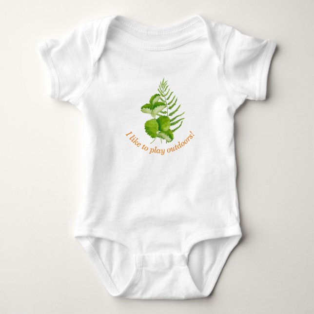 Grüne Formulare für einen Baby-Bodysuit Baby Strampler (Vorderseite)