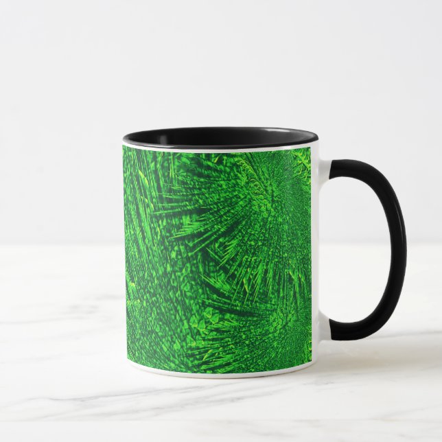 Grüne Fraktalbeschaffenheit Tasse (Rechts)