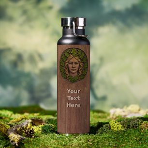 Grüne Frau - Holz Trinkflasche