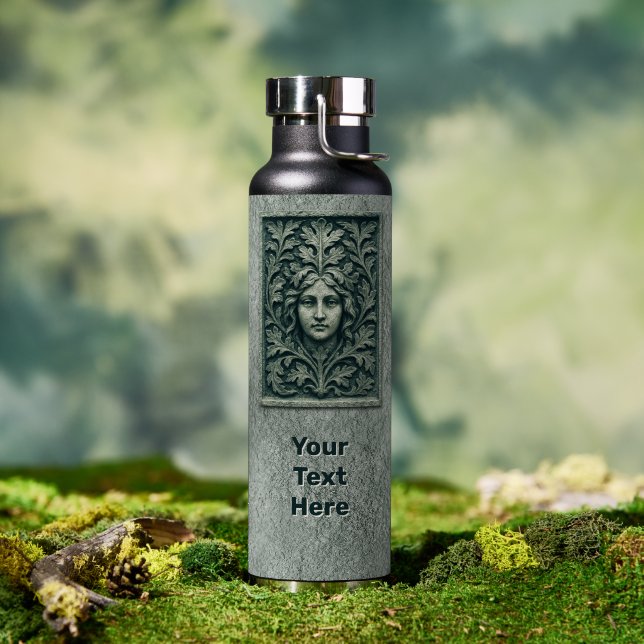 Grüne Frau - Stein Trinkflasche (Außenbereich (gedreht))