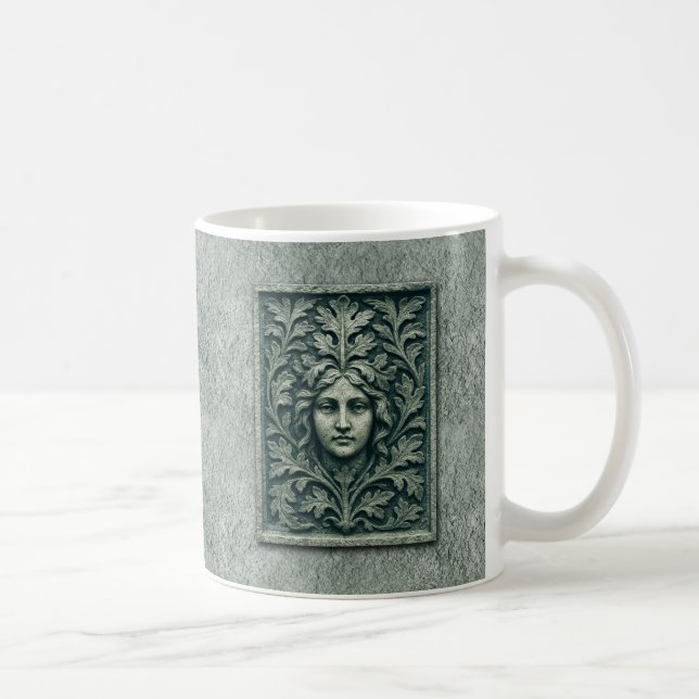 Grüne Frau - Stone Kaffeetasse (Rechts)