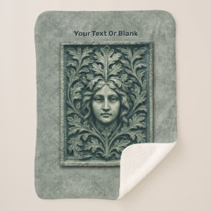 Grüne Frau - Stone Sherpadecke