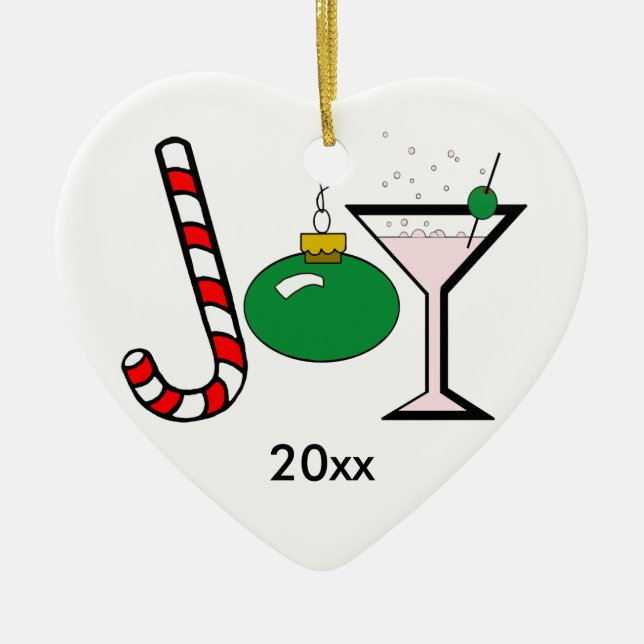 Grüne Freude am Weihnachtskuchen-Ornament Keramikornament (Vorne)