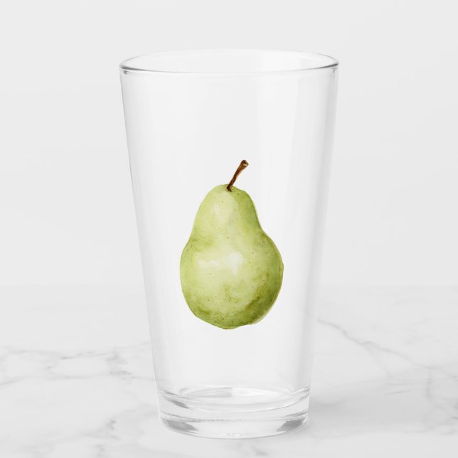 Grüne Frucht Birne Glas (Vorderseite)