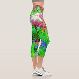 Grüne Frühlingsgärtnerei mit Peongs Capri Leggings