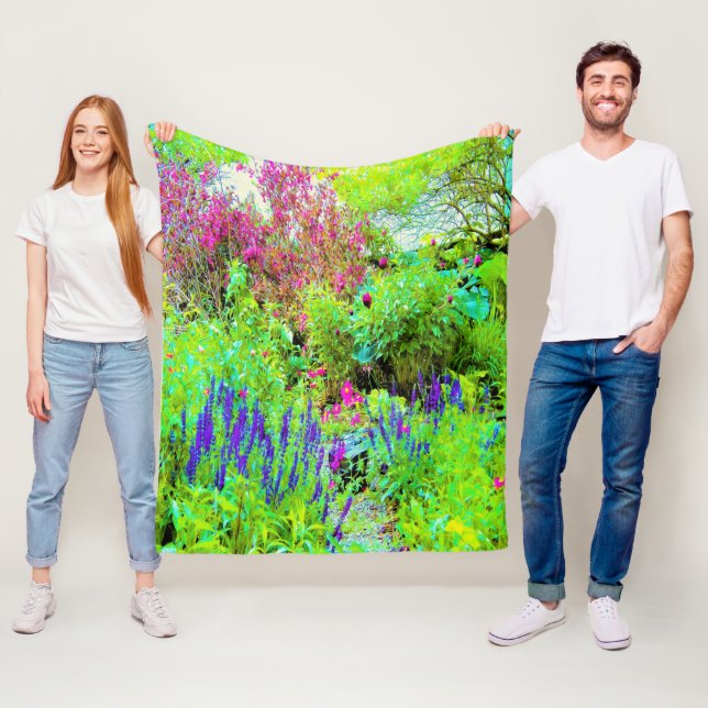 Grüne Frühlingsgärtnerei mit Peongs Fleecedecke (Beispiel)