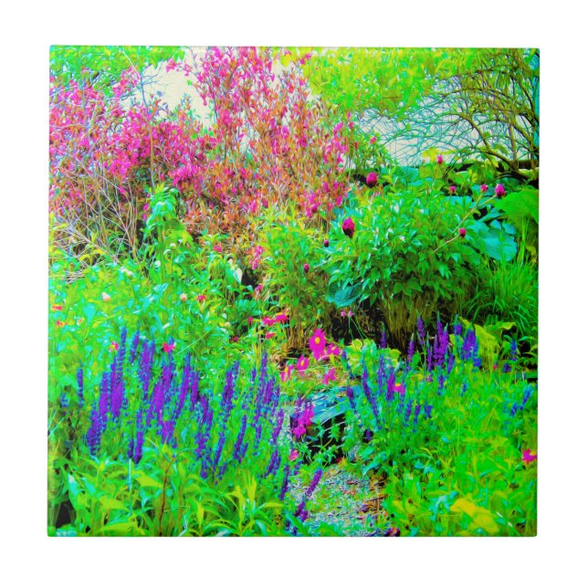 Grüne Frühlingsgärtnerei mit Peongs Fliese (Vorderseite)