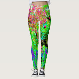 Grüne Frühlingsgärtnerei mit Peongs Leggings