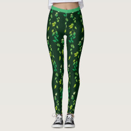 Grüne Frühlingsinsel Botanischer Wald Grüner Niedl Leggings