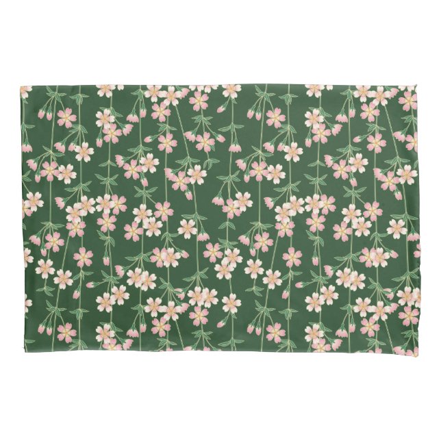 Grüne Frühlingssonne Natur Blumenkirsche Blüten Kissenbezug (Vorderseite)