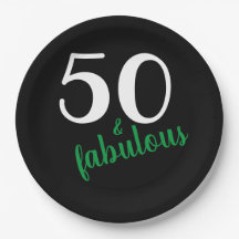 Grüne Fünfzigste und fabelhafte Black Birthday Par