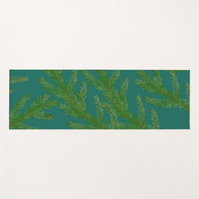 Grüne Furniere mit Festivitäten Yogamatte (Vorderseite (Horizontal))