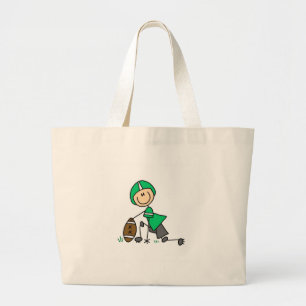 Grüne Fußballspieler-Tasche Jumbo Stoffbeutel