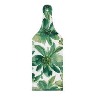 Grüne Gartengestaltung Florale Botanische Aquarell Schneidebrett
