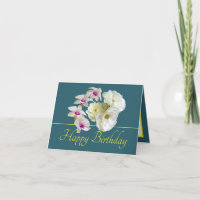 Grüne Gelbe Bouquet Weiße Rosen Orchideen Geburtst